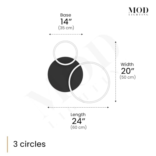 Chloe Flush Mount Ceiling Light (Metallic Gold / 3 Circles / Cool White)