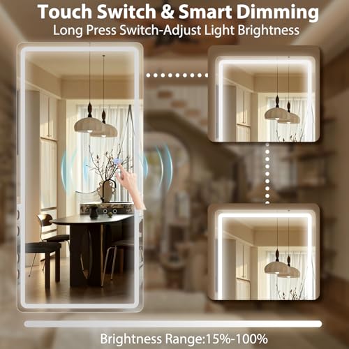 LED Full Length Mirror 71x32 inch Oversized Body Mirrors with Lights (Rectangle / 71"L x 32"W)
