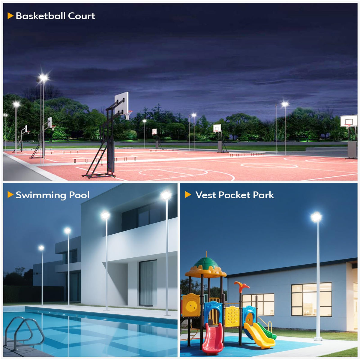 1 Pack LED Flood Lights Outdoor (1 Pack-50W / 50W)