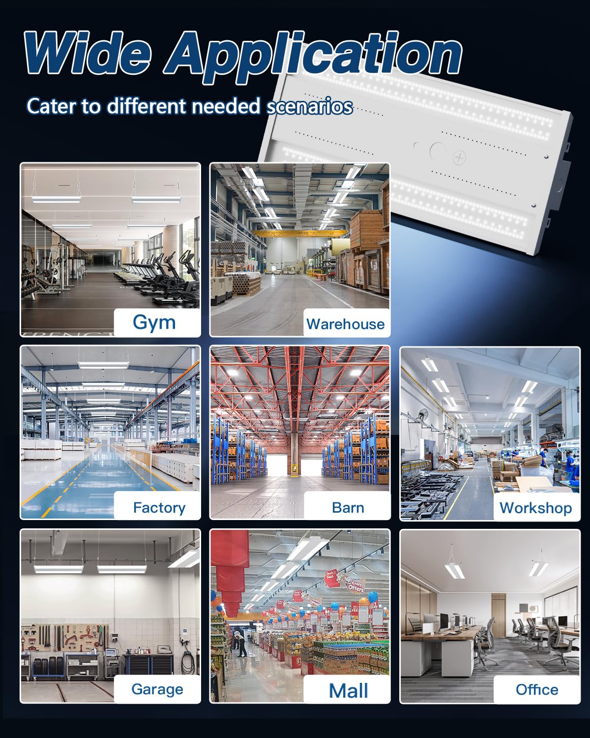 1.5FT Linear High Bay LED Shop Lights (5000K/130W 4Pack / 130W)