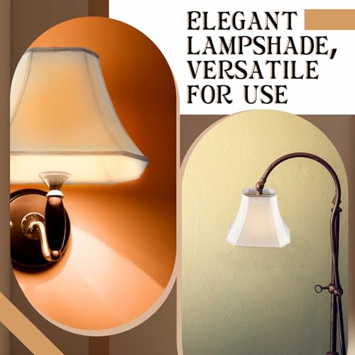Set of 2 Bell Lamp Shade 6.25"x8" Top 11"x16" Bottom 12" High (6.25" x 8" Top 11" x 16" Bottom 12" High / White)