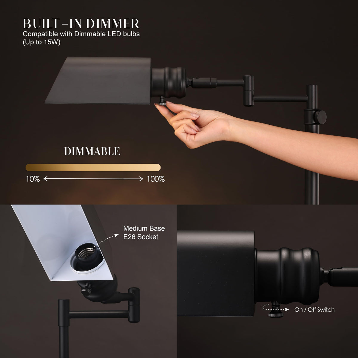 Arcadia Pharmacy Desk Lamp (Black)