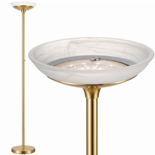 Torchiere Floor Lamp (Brass Gold Floor Lamp)