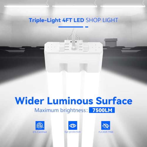 LED Shop Lights 4FT 7500LM
