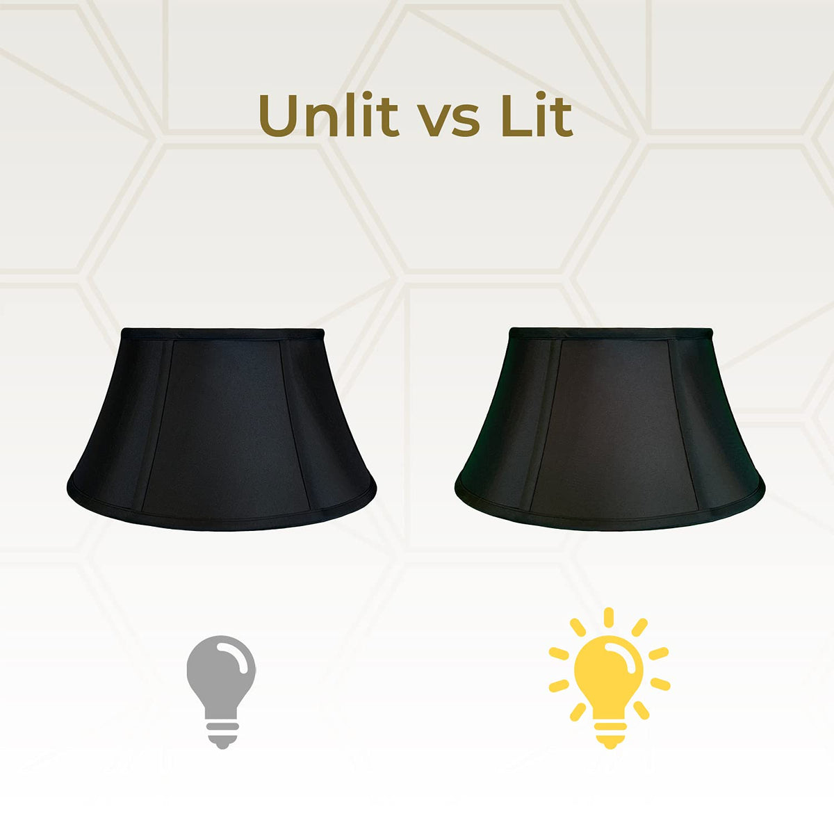 Shallow Drum Bell Billiotte Wall Lamp Shade (Black - Set of 2 / 9.5 x 15 x 8)