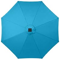 10ft Solar Polyester LED Lighted Patio Umbrella w