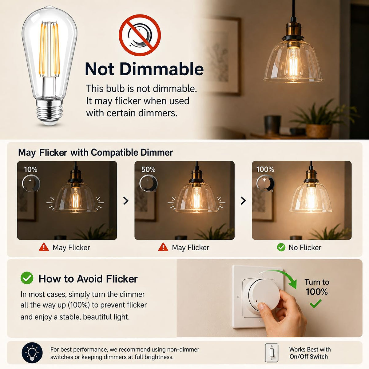 LED Light Bulbs 60W Equivalent (6 Pack)