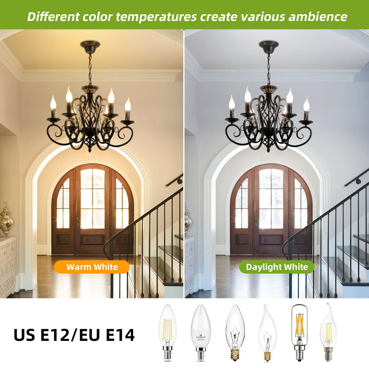 6 Light French Country Chandelier (Black/6 Lights)