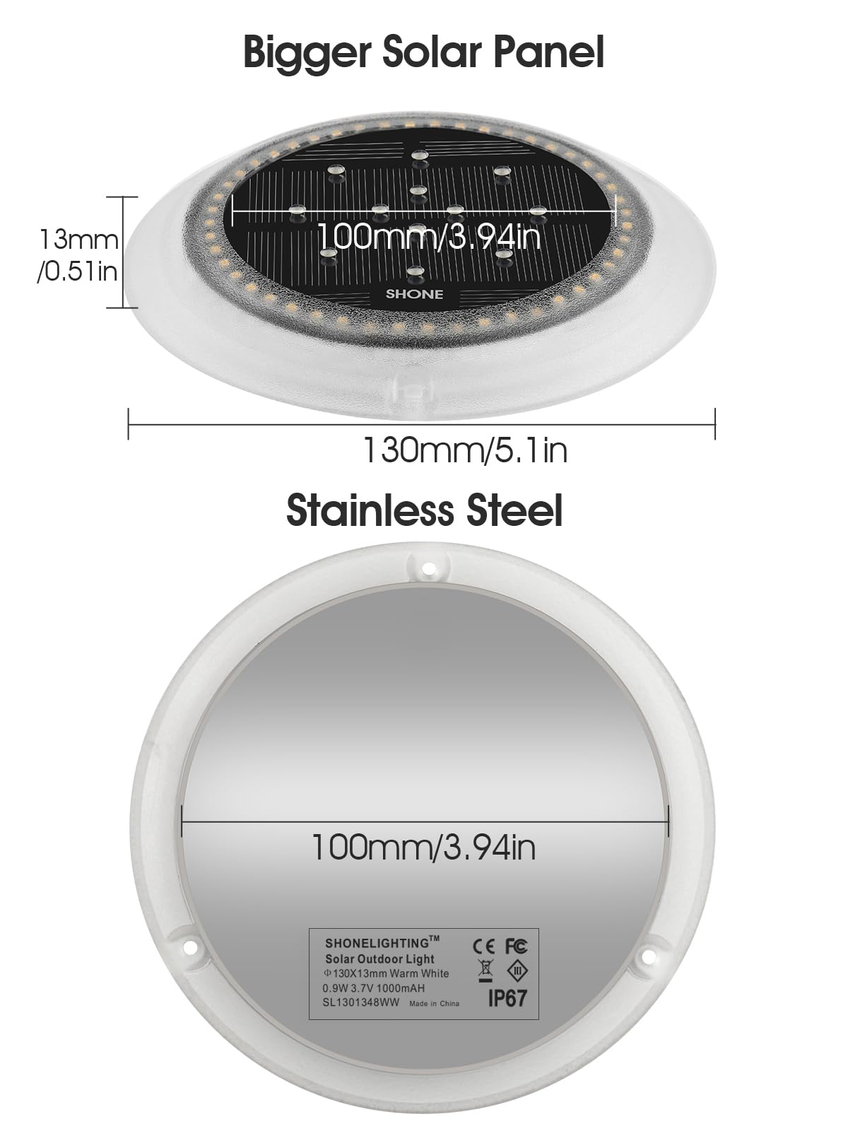 Solar Ground Lights (Warm White / 2 Pack)