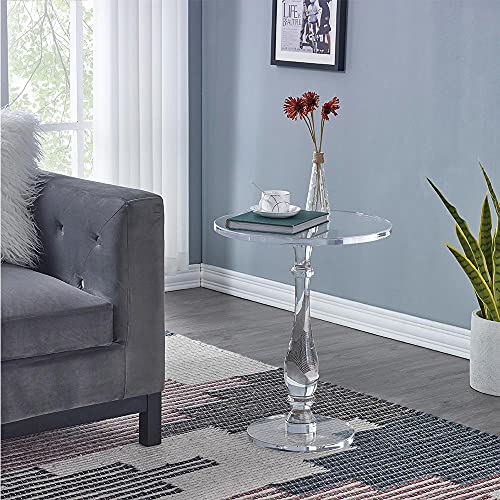 Clear Acrylic Round End Table (Large)