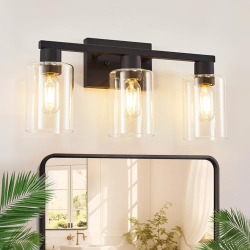 3 Light Bathroom Vanity Light (Black / 3 LIGHT)