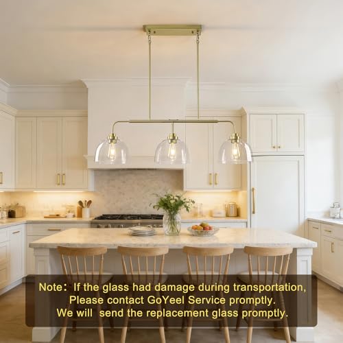 Dining Room Light Fixtures over Table (Gold / 3 Light)