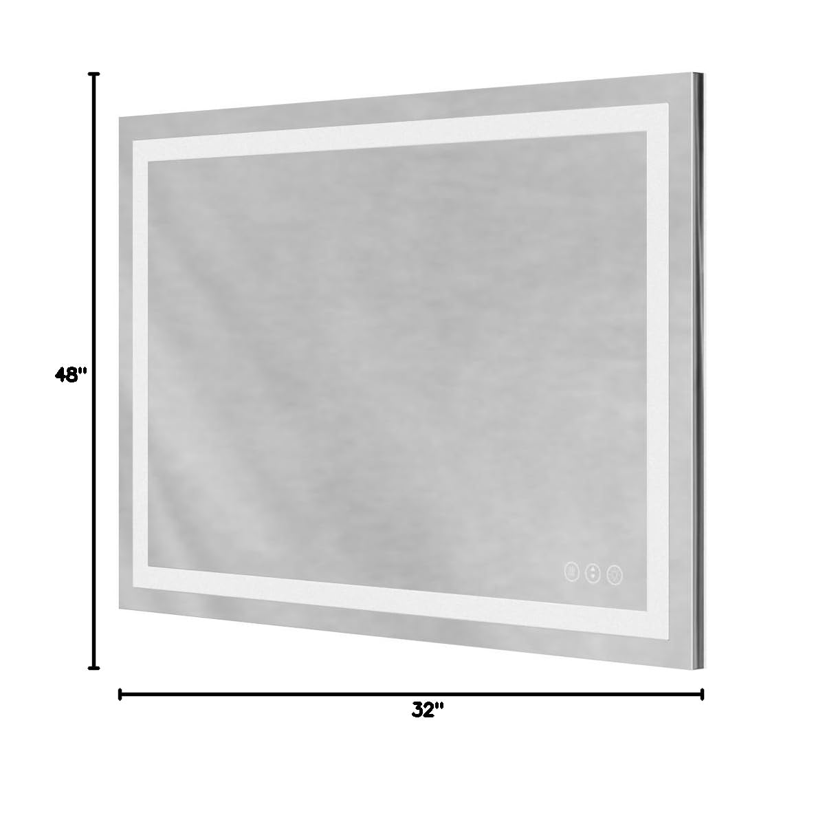 48"X32" LED Bathroom Mirror with Lights (Led / 32"L x 48"W)