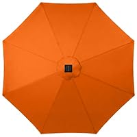 10ft Solar Polyester LED Lighted Patio Umbrella w