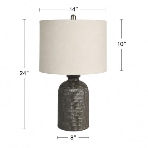 Home 24" Farmhouse Textured Table Lamp