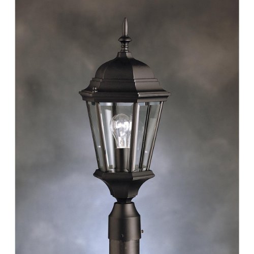 Madison 21.5" 1 Light Post Light with Clear Beveled Glass