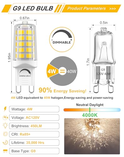 G9 LED Bulb Dimmable 4W