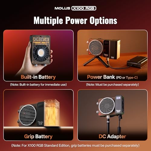 MOLUS X100 RGB Standard 100W Portable Professional Video Light (X100 RGB Standard)