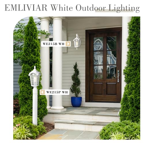 Outdoor Wall Lights (White - Water Glass / 17.5 Inch - No Function)