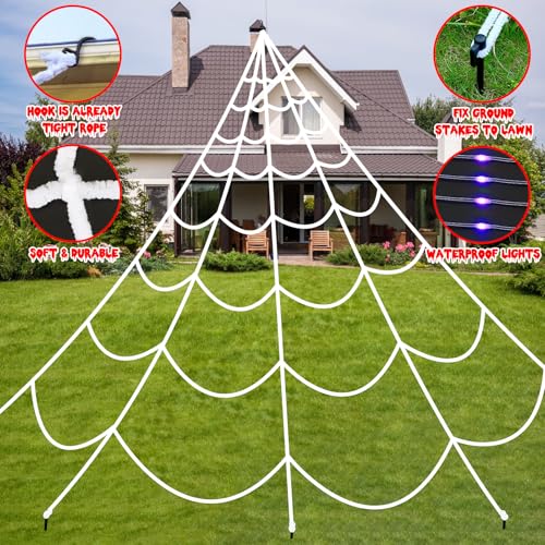 Halloween Decorations Outdoor Spider Web (Purple)
