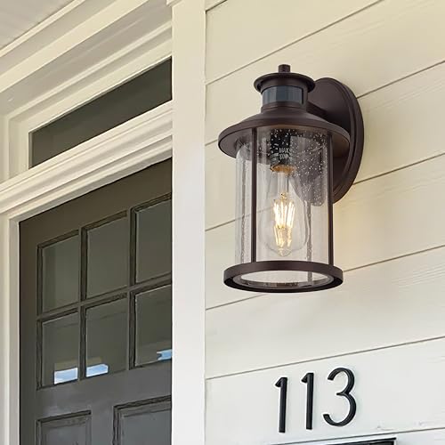Motion Sensor Bronze Outdoor Wall Light 1 Pack (Bronze / 1 Pack H11.5" Motion)