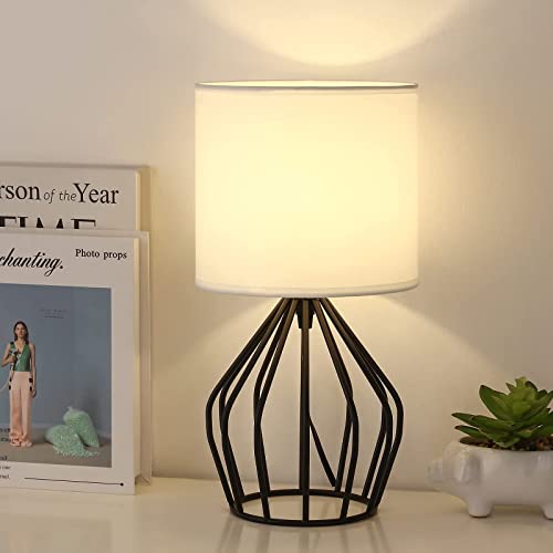 Modern Bedside Table Lamp (Black / White)