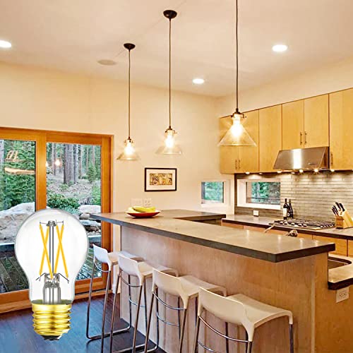 E26 LED Edison Bulb 6W Equivalent 60 Watt A15 Light Bulb Soft White 3000K Dimmable E26 Led Bulb for Ceiling Fan (6w=60w 3000k A15)