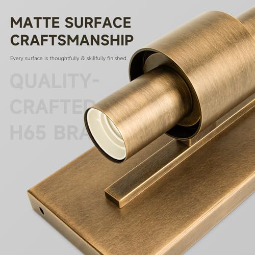 Brass Bathroom Vanity Wall Sconces (Bronze-White / 22.8"-1 Pack)