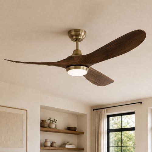 60 Inch Ceiling Fan with Lights (Gold & Brown / 60 inch)