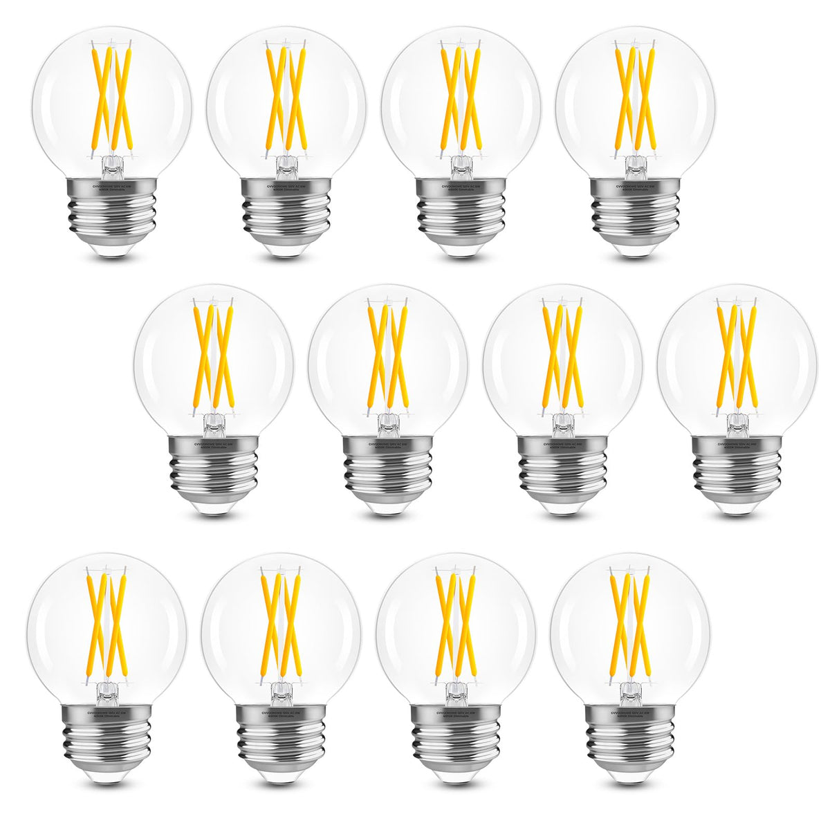 E26 G16.5 Edison Globe LED Bulb (12 Pack / 40w Neutral White)