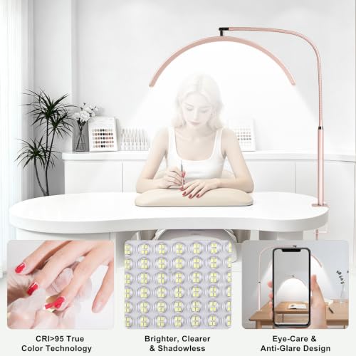 Half Moon Light for Nail Desk (Rose Gold)