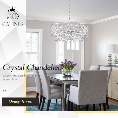 24" Chrome Crystal Chandelier (Big Drum Chrome)
