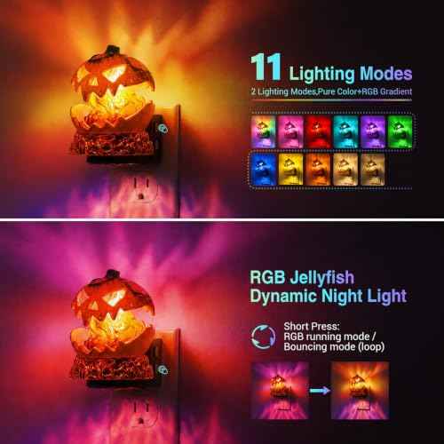 Halloween Night Light (Cracked Pumpkin - RGB / 1 Pack)