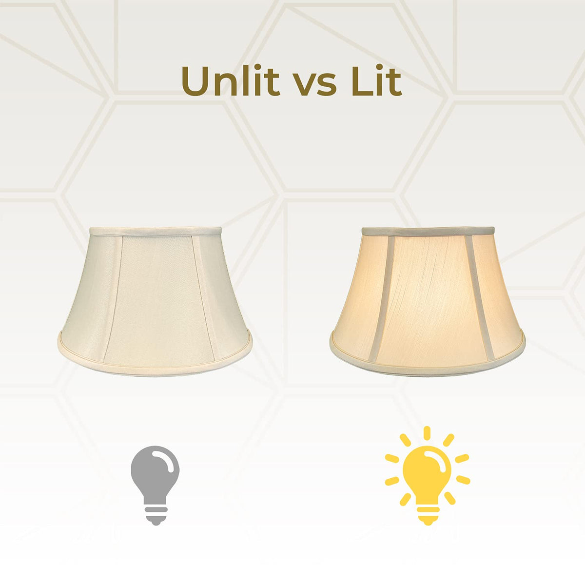 Shallow Drum Bell Billiotte Wall Lamp Shade (Beige - Set of 2 / 8 x 12.5 x 7.6)
