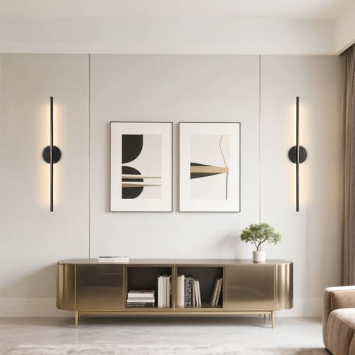 Rechargeable Wall Sconce Set of Two (Matt Black / Large Round)