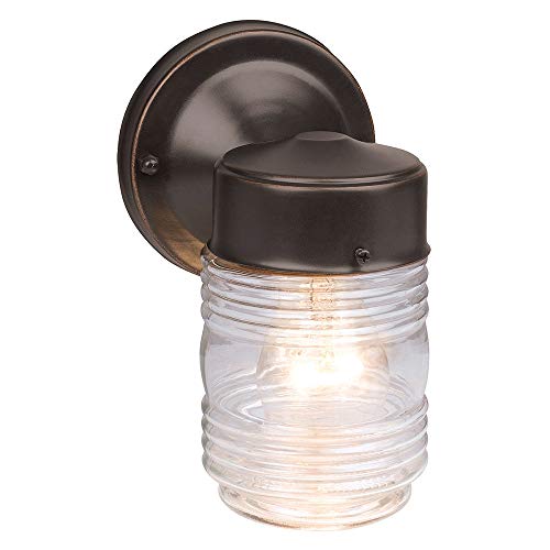 Jelly Jar Outdoor Wall Light (Oil-Rubbed Bronze / Farmhouse)