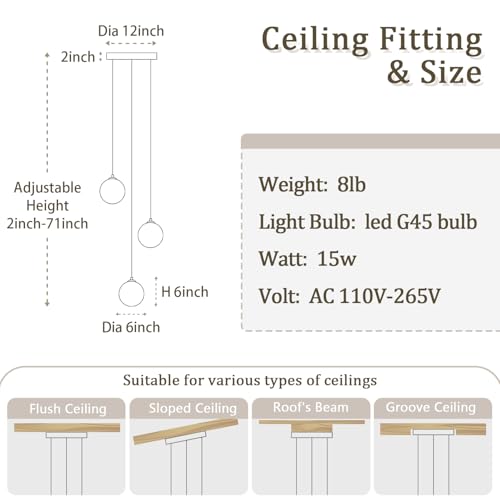 3 Light Chrome Pendant Lighting Modern Mini Chandeliers (Silver-Clear / Globe 3-Light)