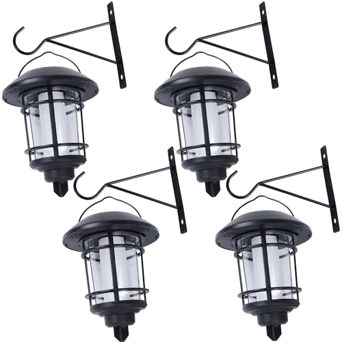 Solar Purple Flame Wall Lanterns (Purple)