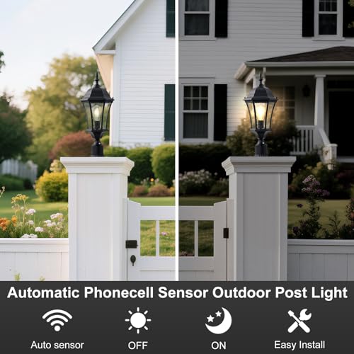 2 Pack 24 Inch Dusk to Dawn Outdoor Post Light LM4610