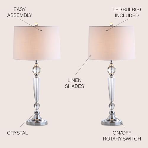 Emma 29.5" Clear Crystal Candlestick Table Lamp