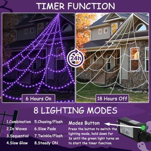 Halloween Spider Web Outdoor Decorations