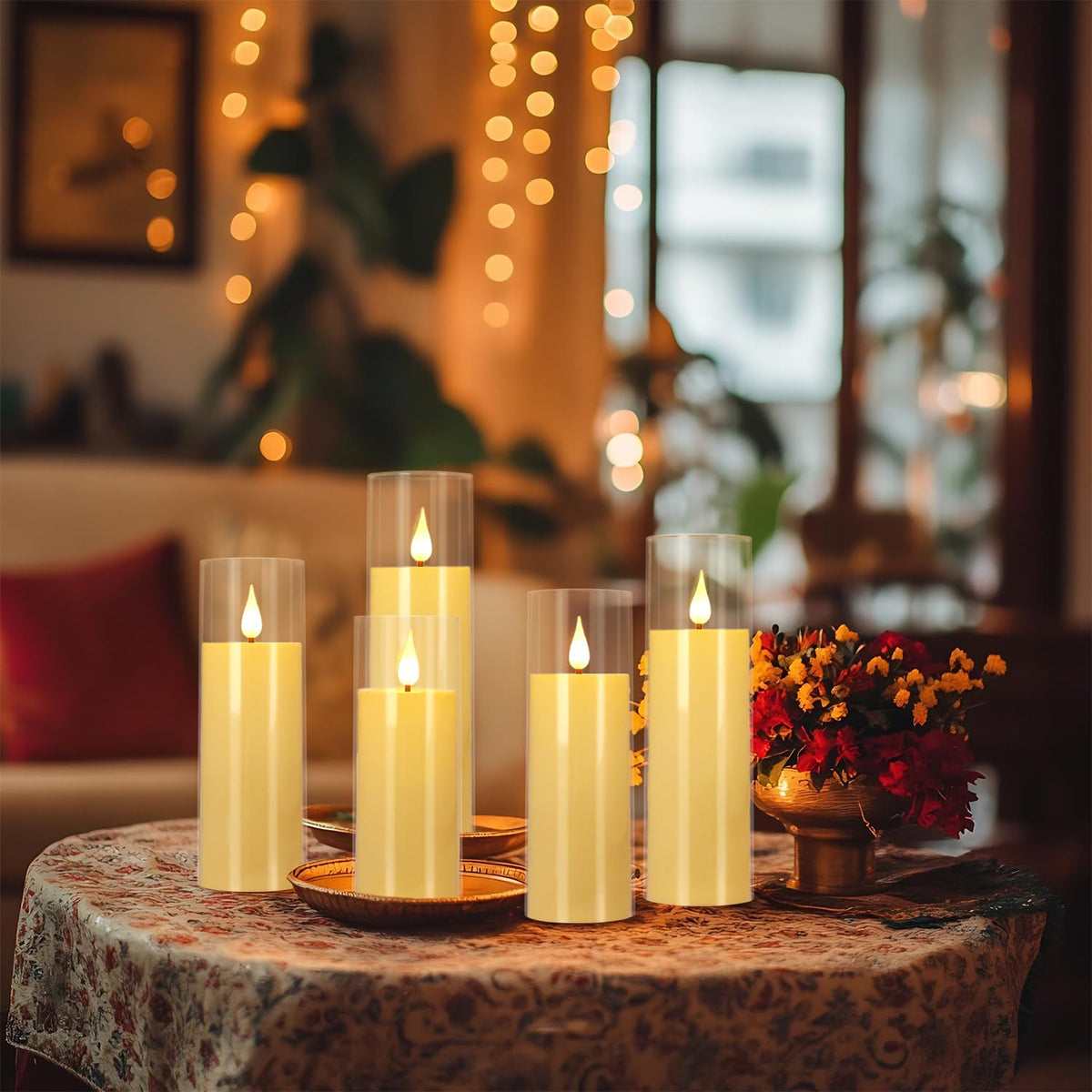 Flickering Flameless Candles Battery Operated with Remote (24 Pack Ivory-3)
