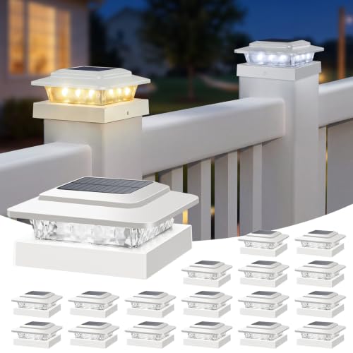Solar Post Cap Lights 18 Pack (White / 18 Pack)