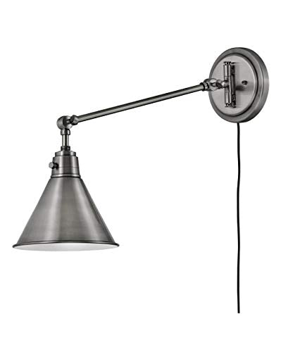 Arti Medium Arm Single Light Wall Sconce (Polished Antique Nickel)