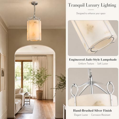 Modern Silver Alabaster (Silver-Chandelier)
