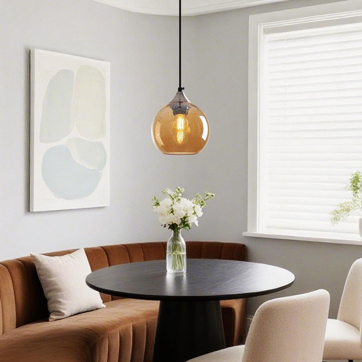 Amber Pendant Lights Kitchen Island 1 Pack (Amber / S - 5.9 in)