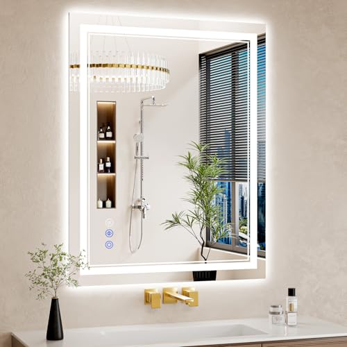 30"x38" LED Bathroom Mirror with Lights (30"L x 38"W)