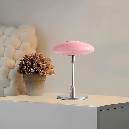 Nordic Medieval Table Lamp (Pink/Chrome, 12.6 Inch)