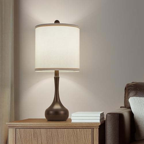 23" Farmhouse Table Lamp Set of 2 for Living Room Bedroom (Brown / 23")