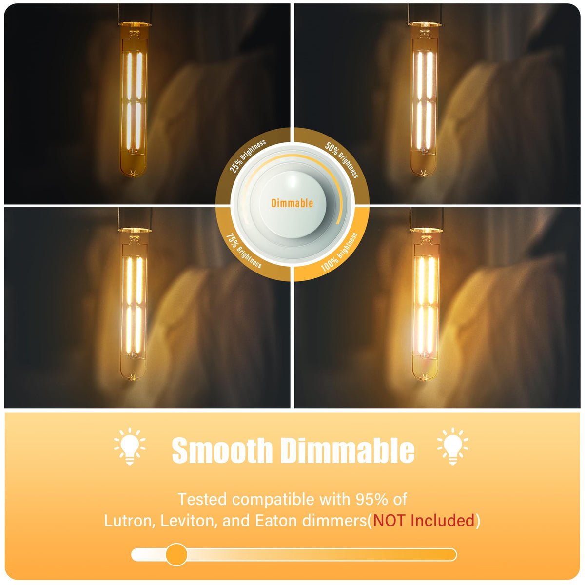 8.9IN LED Light Bulbs E26 Base (9 Inch 6W (4 Count))